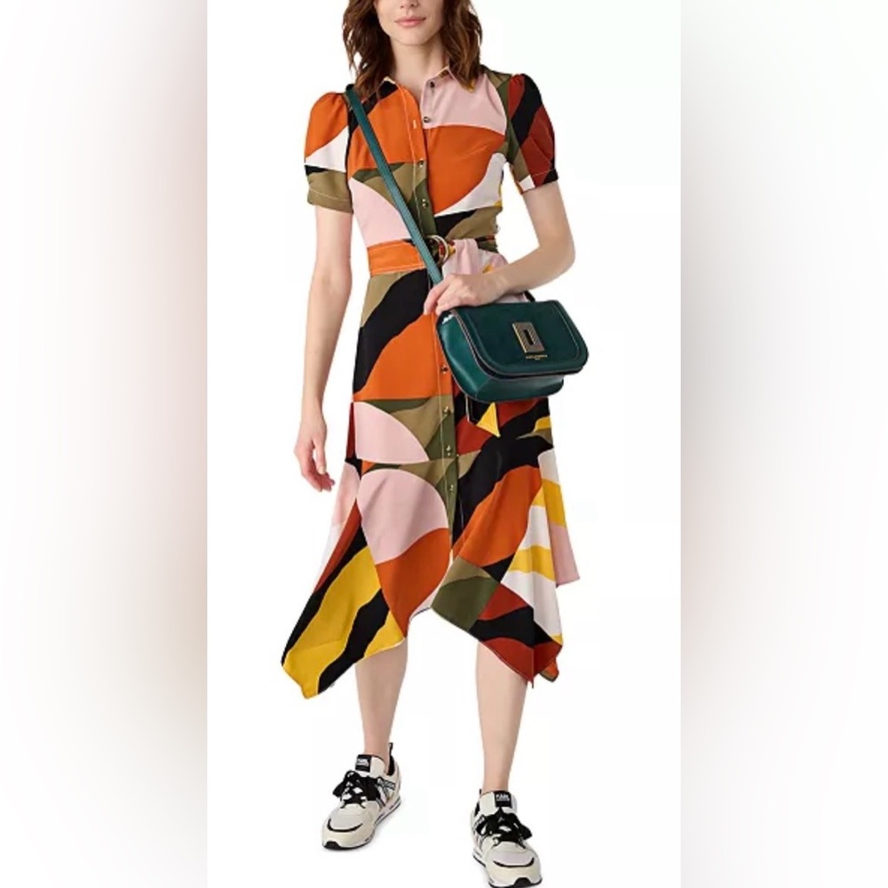 Karl Lagerfeld Paris Simone Crossbody Bag in Green Jewel Leather and Suede - Picture 14 of 14